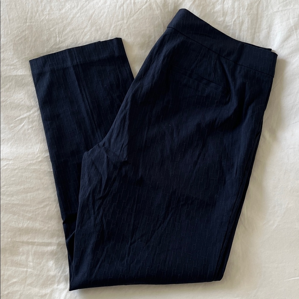 ALFRED SUNG Navy Patterned Trousers
